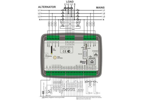  D-500 Инновационный контроллер управления генераторной установкой и резервированием вводов. Доступны протоколы Ethernet, RS485, RS232, J1939-CANBUS, USB host., фото 3 